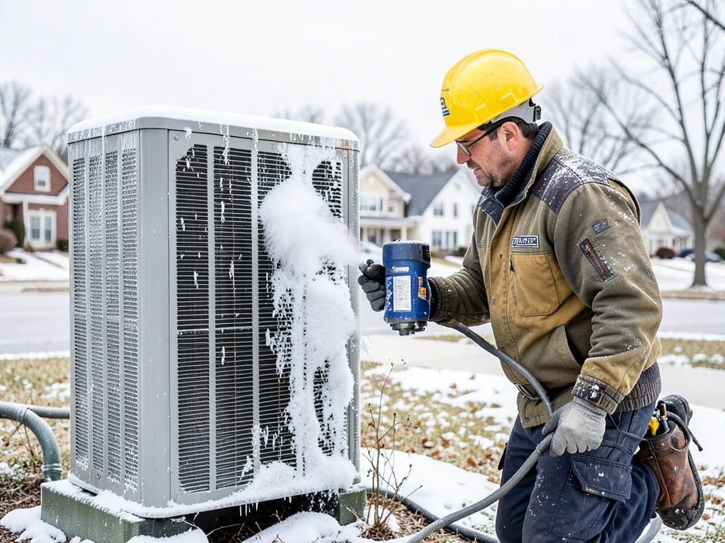 Protecting your outdoor heat pump from deep snow a